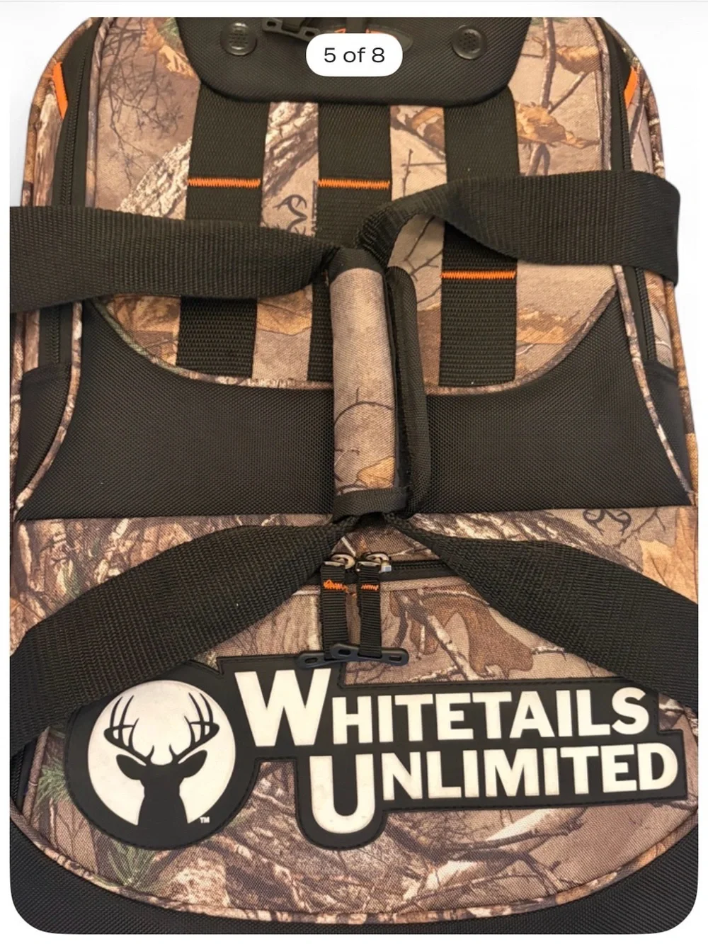 Whitetails Unlimited Camo Rolling Suitcase Wheeled Luggage